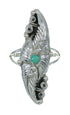 Southwestern Turquoise Sterling Silver Jewelry Ring Size 6-1/4 AX90463
